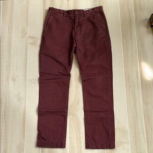 Woman’s J. Crew Burgundy Straight Leg Pants size 30x32